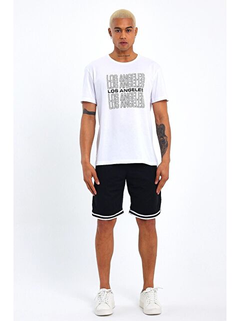 Süperlife Bisiklet Yaka Regular Fit Baskılı Erkek Tişört SPR23ts305 - S000014679-20063