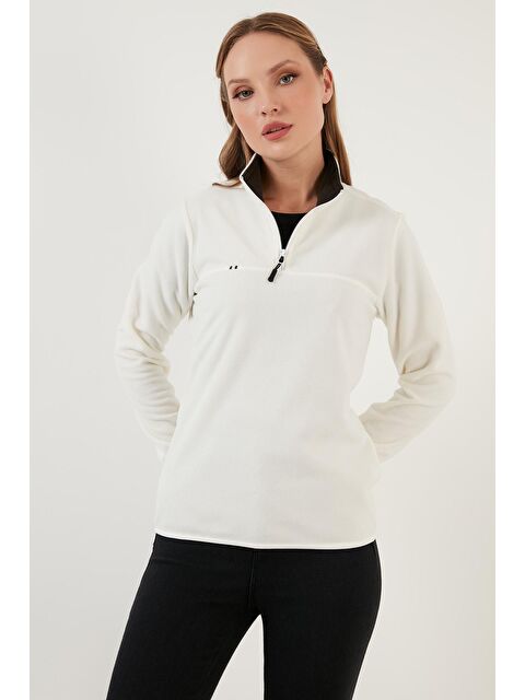 Lela Slim Fit Yumuşak Dokulu Anti-Pilling Tüylenme Yapmayan Yarım Fermuarlı Kadın Polar 5907000 - S000000132-19965