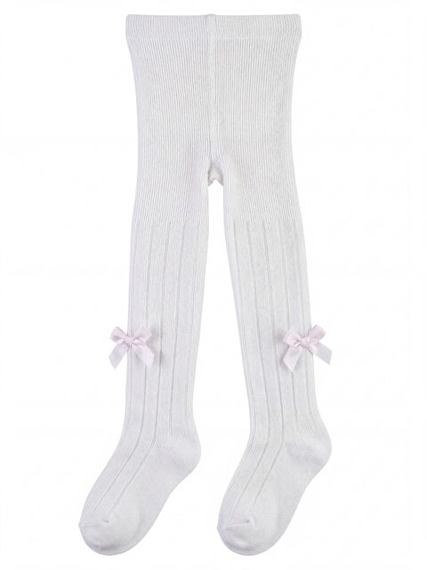 Civil Baby Kız Bebek Aksesuarlı Külotlu Çorap 0-12 Ay Beyaz - S000202147-20063