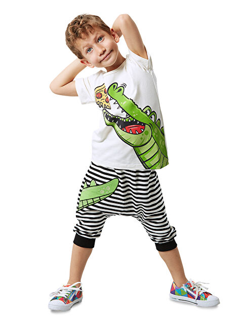 Denokids Pizzacı Timsah Baggy Takım - S000009280-23173