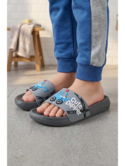 Gezer Erkek Çocuk Yazlık PU Ev Banyo Bahçe Plaj Havuz Günlük Terlik - S000351816-20600