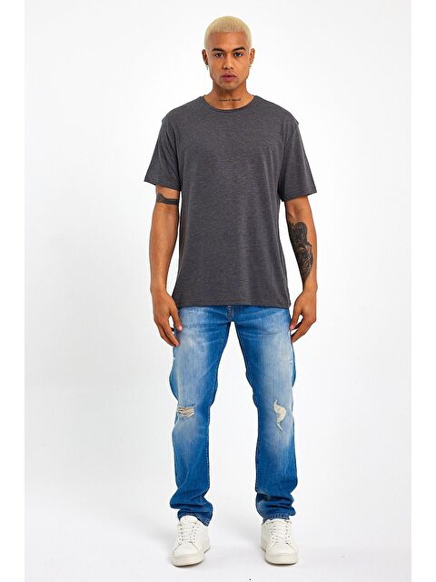 Süperlife Bisiklet Yaka Oversize Fit Erkek Tişört SPR21Y30 - S000014646-29666