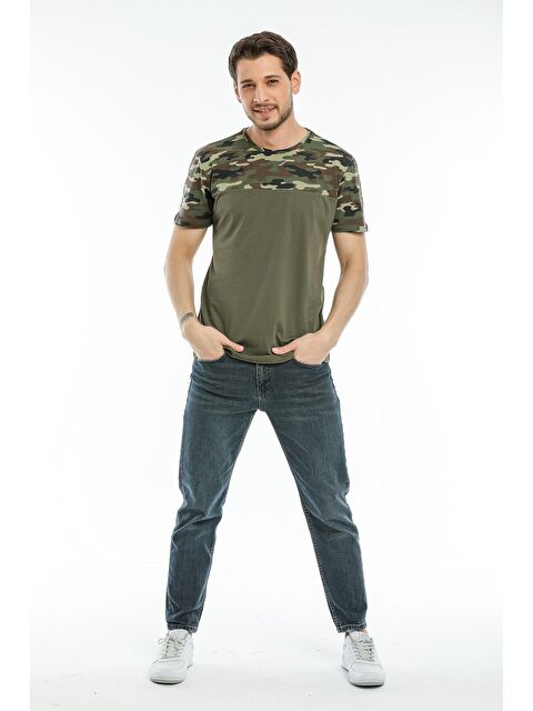 Süperlife Bisiklet Yaka Slim Fit Kol ve Ön Garnili Erkek Tişört SPR21Y06 - S000013585-18194