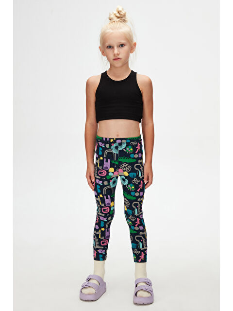 Lovetti Kız Çocuk Cutouts Animal Desen Tayt - S000053551-23173