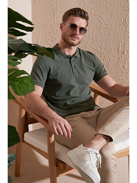 Buratti %100 Pamuk Regular Fit Düğmeli Erkek Polo Yaka Tişört 5902127 - S000001161-18547