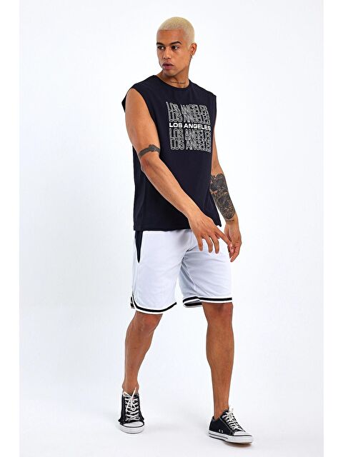 Süperlife Erkek Bisiklet Yaka Regular Fit New York Kolsuz Tişört SPR22TS123 - S000014675-19351