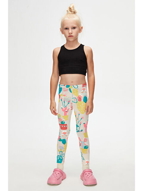 Lovetti Kız Çocuk Spring Cactus Desen Tayt - S000053572-23173