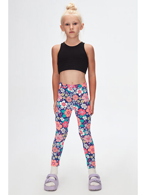 Lovetti Kız Çocuk Neon Garden Desen Tayt - S000053670-23173