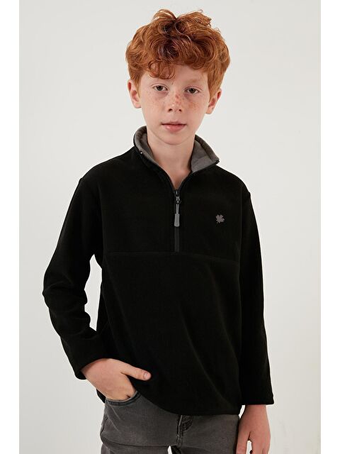 Lela Yumuşak Dokulu Fermuarlı Dik Yaka Şardonlu Kışlık Polar 5905002 - S000000188-19351