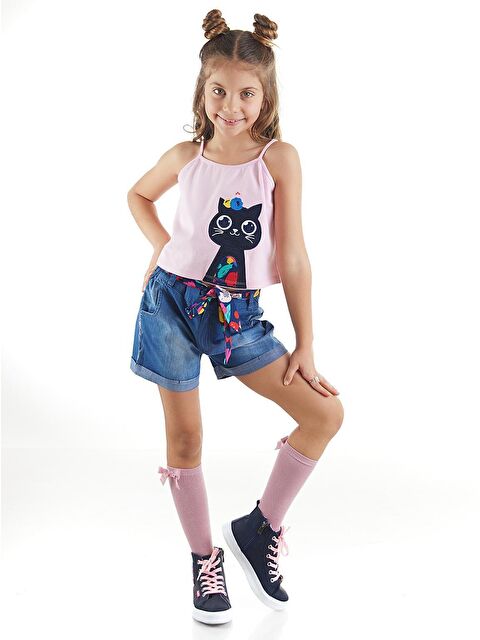 MSHB&G Çiçek Bahçesi Kız Çocuk T-shirt Şort Takım - S000008796-23173