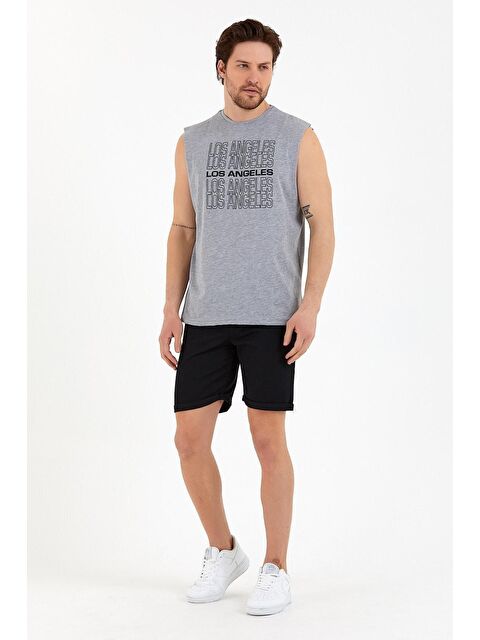 Süperlife Erkek Bisiklet Yaka Regular Fit New York Kolsuz Tişört SPR22TS123 - S000014675-17308