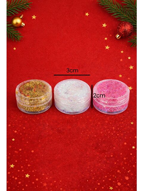 Le Mabelle Altın-Pembe-Beyaz  Glitter Simli Kız Çocuk Jel Far - S000424721-37390