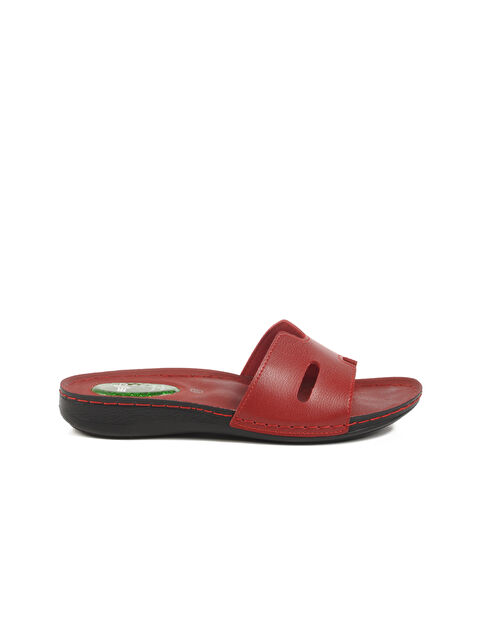 Ayakmod Kırmızı Jel Taban Anatomik Kadın Terlik 6813 Z - S000393349-20045