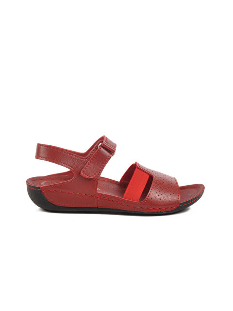 Ayakmod Kırmızı Anatomik  Kadın Sandalet 16.047 Z - S000410395-20045