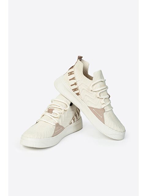 Letoon Yuvarlak Burunlu Bağcıklı Triko Detaylı Erkek Günlük Spor Ayakkabı - S000058319-19928