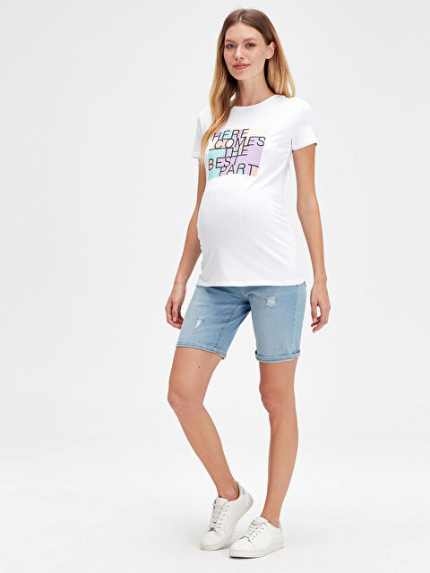 LCWAIKIKI Maternity Jean Maternity Shorts - 9SO530Z8-311