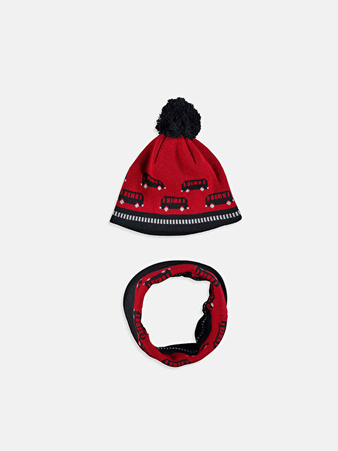 LCW ACCESSORIES Boy's Embroidery Beret and Snood - 9W3749Z4-CSG
