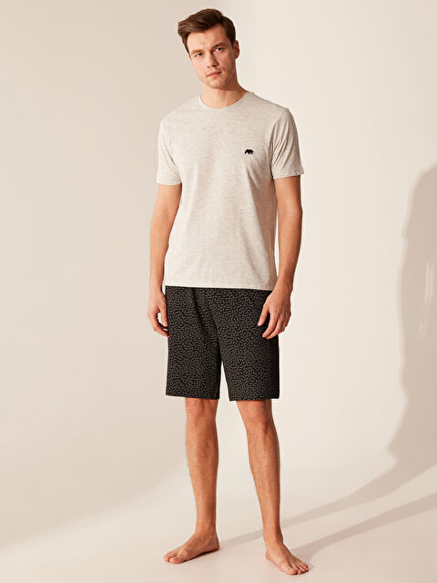 LC WAIKIKI Regular Fit Men's Short Pyjama Set - 0S3470Z8-LQJ