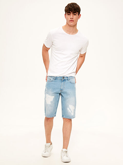 LCW Jeans شورت دينيم عادي للرجال - 0S5719Z8-311