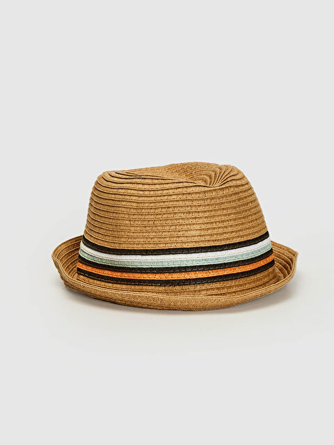 LCW ACCESSORIES Ұл баланың жолақпен безендірілген сабан федора қалпағы - 0S8365Z4-P37