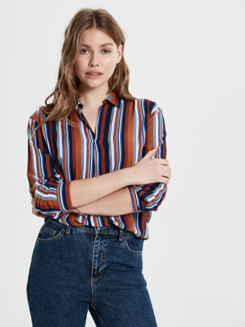 LCW Vision Standard Fit Long Sleeve Women's Blouse - 0SH106Z8-LKH