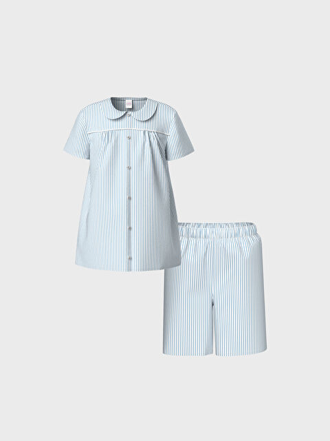 LCW Kids طقم بيجامة بنات كم قصير - 0SK405Z4-LJX