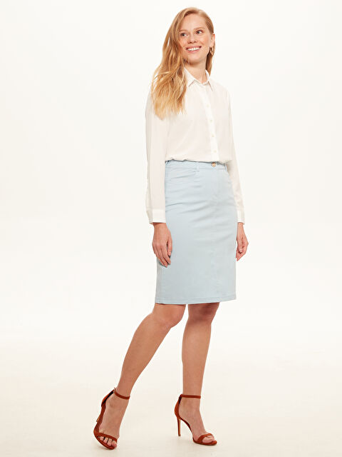 LCWAIKIKI Classic Jupe  BLEU Femme - 0SD363Z8-FKP