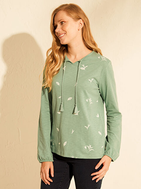 LCW Grace T-shirt à manches longues et col rond pour Femmes - 0SQ592Z8-GNE