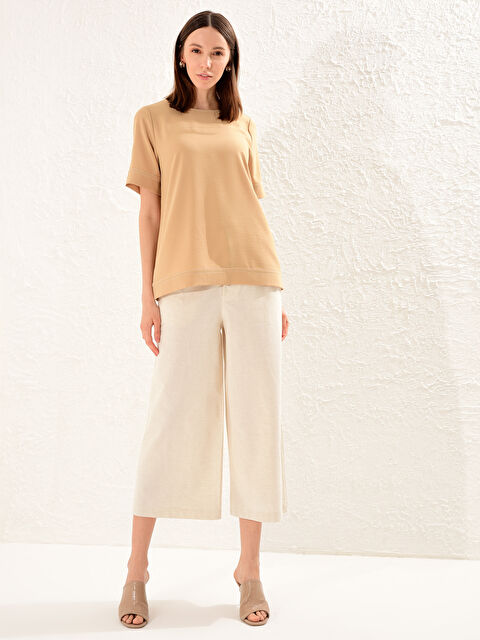 LCW Grace Plain Blouse made of Textured Fabric - 0SS025Z8-CR8