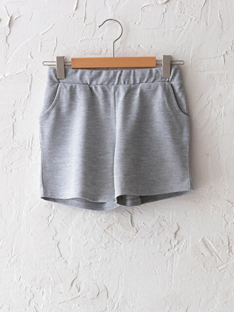 LCW ECO Basic Girls' Shorts with Elasticated Waist - S1FI70Z4-DG9