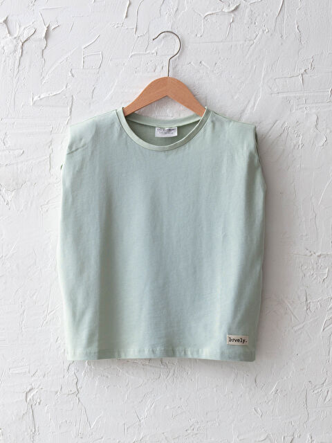 LCW Kids Crew Neck Basic Cotton Girl Athlete - S1FT19Z4-G2G