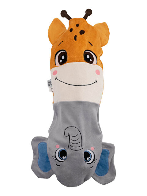 LCW HOME Double Sided Twisted Embroidered Stuffed Baby Plush Giraffe / Elephant Cushion - S1H115Z1-F9C