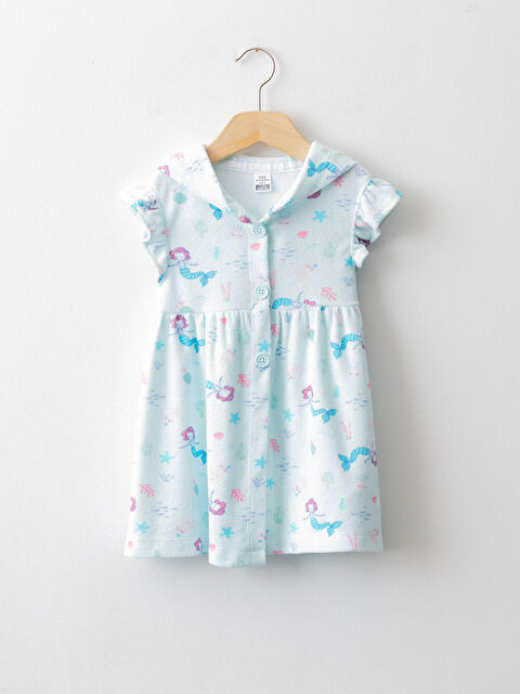 LCW baby კაპიუშონიანი ნაბეჭდი ბამბის ბავშვის ხალათი - S1HS11Z1-LRL