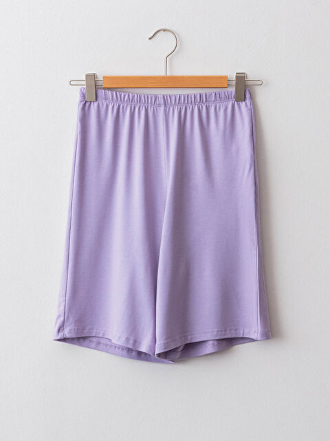 LCW Kids بنطلون كابري بناتي أساسي بخصر مطاطي - S1IS37Z4-FKW