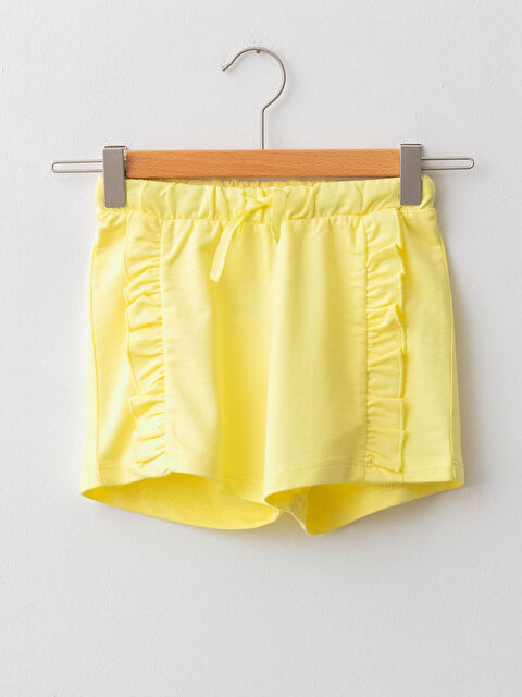 LCW Kids Elastic Waist Frill Detailed Girl Shorts - S1IU48Z4-K5C