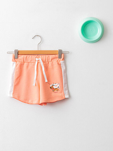 LCW Kids Shorts Fille Imprimés à Taille Élastique et Contenant Alimentaire - S1IU76Z4-FNG