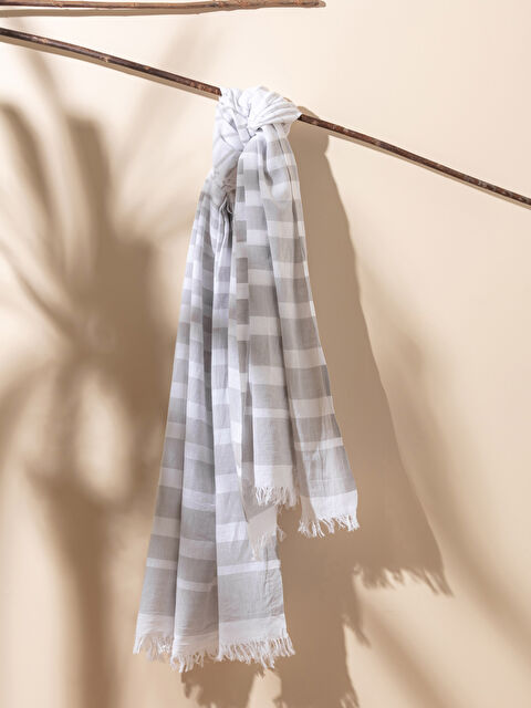 LCW HOME Serviette de plage Peshtemal à pompons Bloc de couleurs 90x150 cm - S27935Z8-RGE