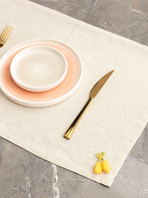 LCW HOME Keten Görünümlü Nakışlı Amerikan Servis 35x50 cm