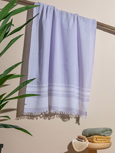 LCW HOME Çizgili Saçaklı Pestamal Havlu 90x165 cm