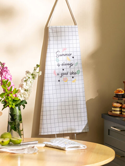 LCW HOME Pamuklu Yazı Baskılı Mutfak Önlüğü