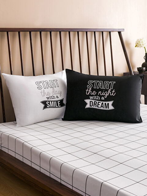 LCW HOME Desenli Pamuklu Yastık Kılıfı 2'li 50x70 cm - S3I502Z8-F9C