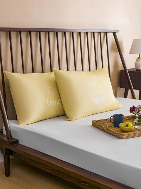 LCW HOME Text Printed Cotton Pillow Case 2 Pack 50x70 Cm