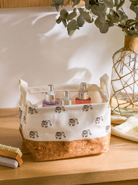 LCW HOME سلة خيزران مطبوعة 20x16 سم