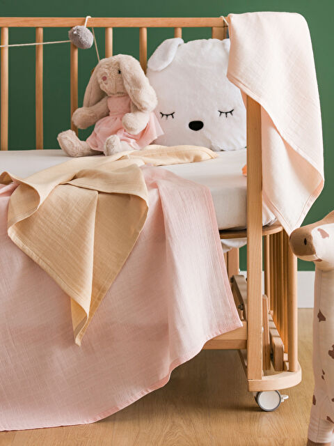 LCW baby Kız Bebek Müslin Örtü 3'lü 65x65 cm