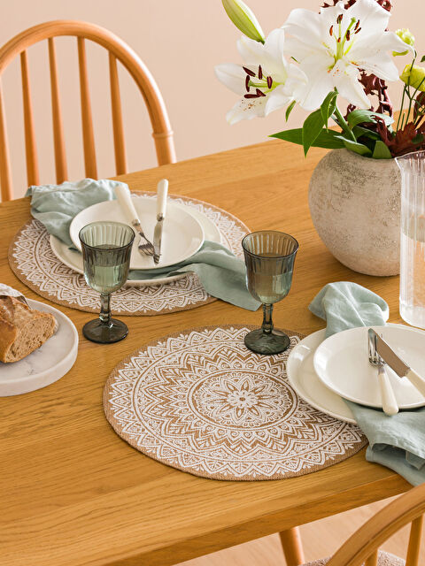 LCW HOME Baskılı 2 Parça Amerikan Servis 38 cm - S4DG88Z8-LU7