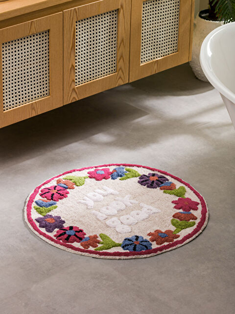 LCW HOME Round Patterned Bath Mat 70x70 cm - S4EF61Z8-F9C