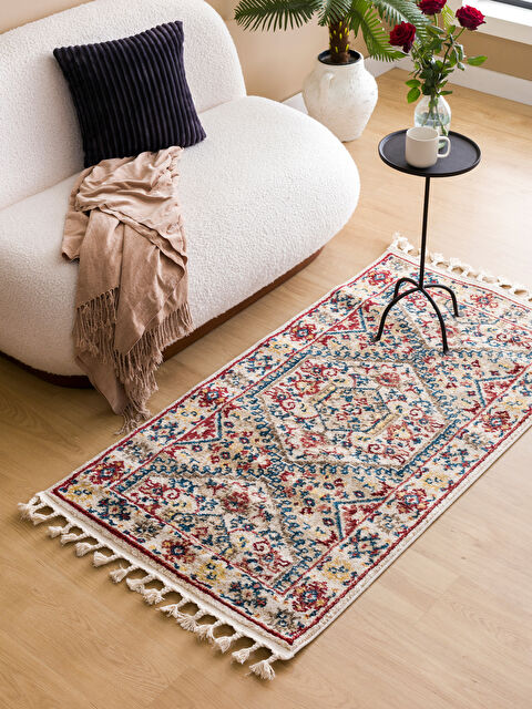 LCW HOME Ethnic Patterned Carpet with Tassel Detail 80x150 cm - S4FH51Z8-F9C