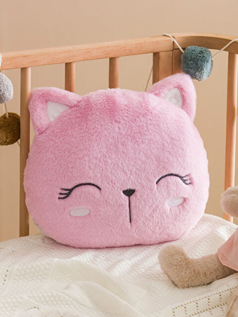 LCW HOME Dolgulu Pelüş Kedi Bebek Kırlent 34 cm