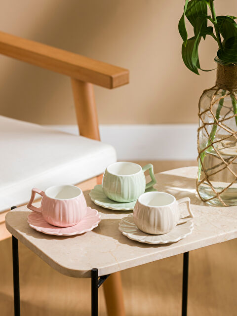 LCW HOME 3-Person Porcelain Coffee Cup Set 90 ml - S4GT87Z8-F9C