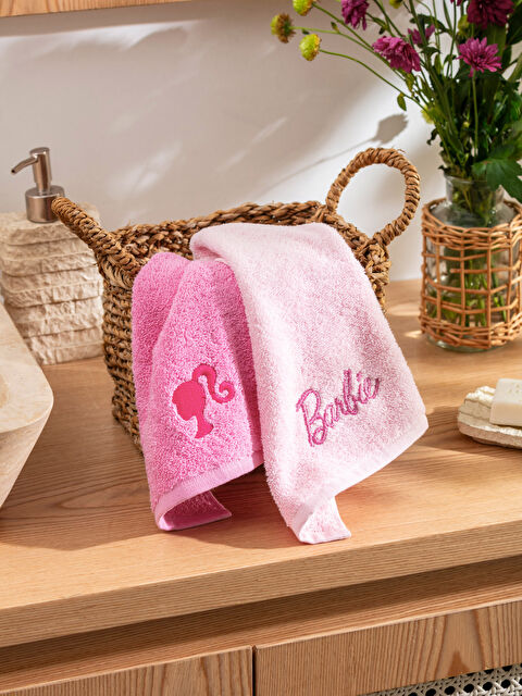 LCW HOME Barbie Nakışlı El Havlusu 2'li 30x50 cm